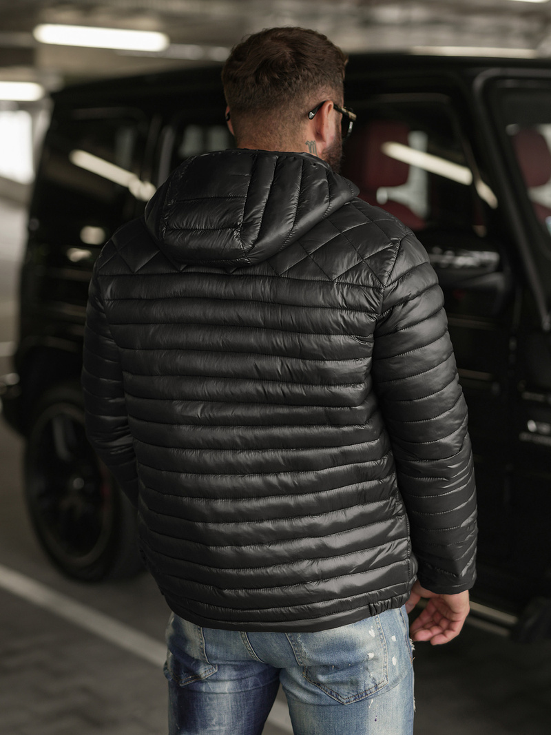 Pánska Bunda Čierna OZONEE JS/16M9328/392BZ