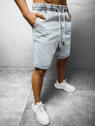 Pánske riflové kraťasy Svetlo modré OZONEE DR/17103