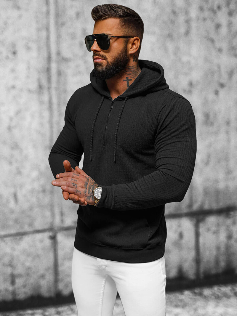 Pánska Mikina Čierna OZONEE O/TB2273