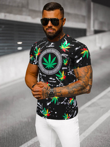 Pánske Tričko Čierne OZONEE O/T131/3