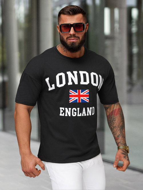 Pánske Tričko Čierne OZONEE JS/8B1373/3