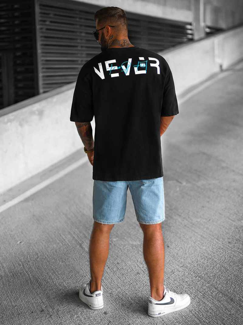 Pánske Tričko Čierne OZONEE O/3430