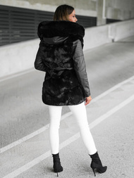 Dámska bunda čierna OZONEE JS/11Z8090Z