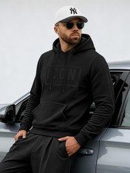 Pánska Mikina Čierna OZONEE JS/8B1975/3