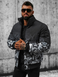 Pánska Bunda Čierno-Biela OZONEE JS/27M8102