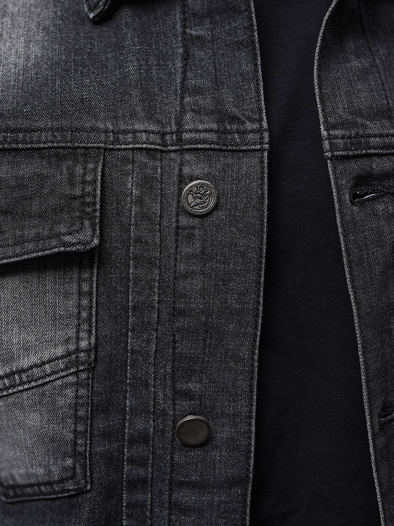 Pánska Riflová Bunda Čierna OZONEE NB/MJ521N