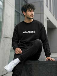 Pánska Mikina Čierna OZONEE JS/65B3919/3Z