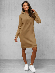 Dámska mikina tmavo béžová OZONEE JS/YS10005/91Z