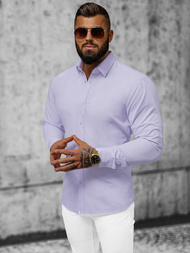 Pánska Košeľa Svetlo Fialová OZONEE O/V24