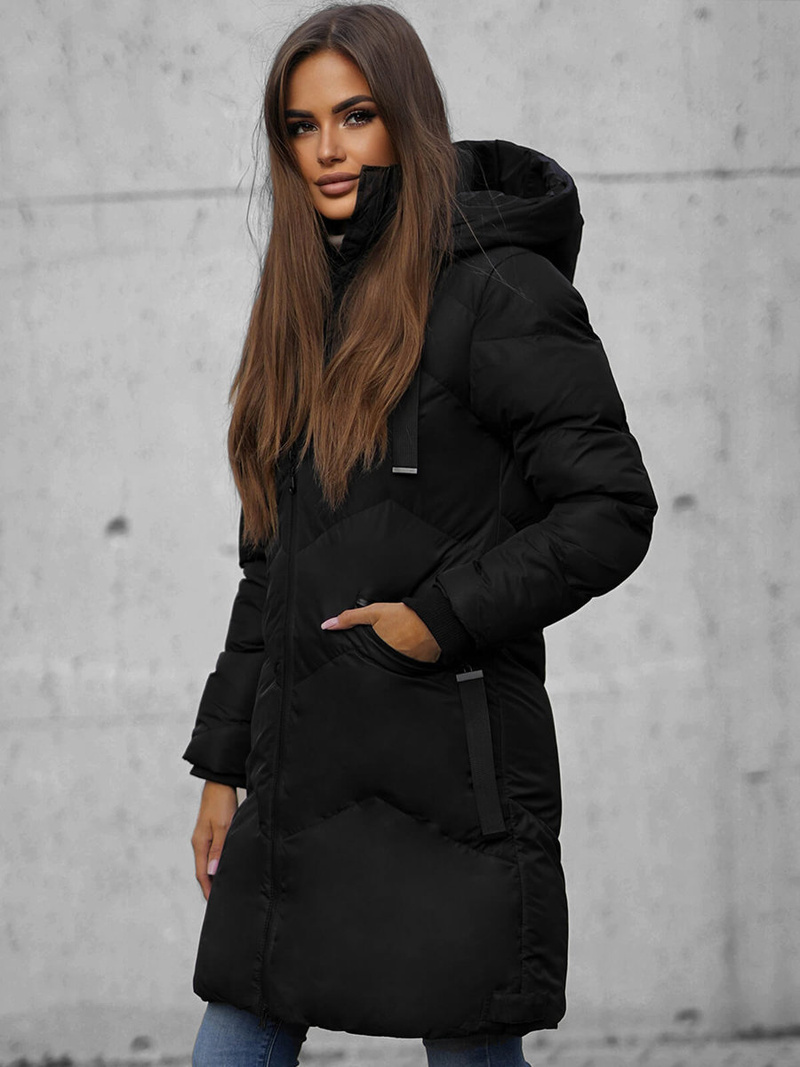 Dámska Zimná Bunda Čierna OZONEE JS/5M733/392Z