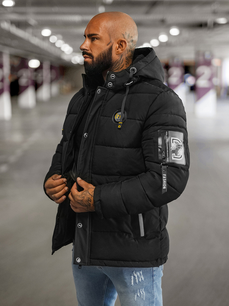 Pánska Bunda Čierna OZONEE JS/57M7503/392