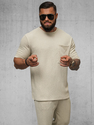 Pánske Tričko Béžová OZONEE O/Y960T