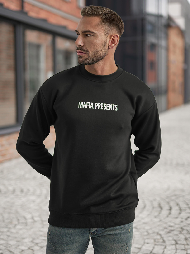 Pánska Mikina Čierna OZONEE JS/65B3919/3