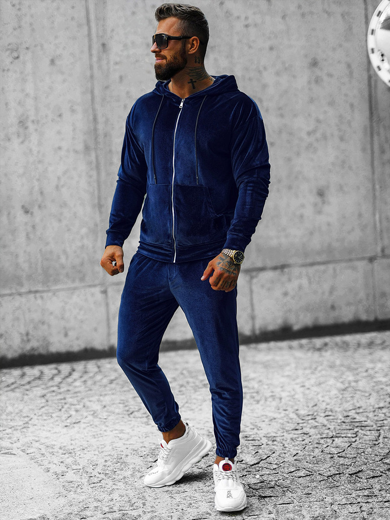 Pánska Tepláková Súprava Námornícka Modrá OZONEE O/D8160/9157