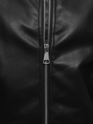 Dámska Kožená Bunda Čierna OZONEE O/G116Z