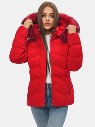 Dámska Zimná Bunda Červená OZONEE JS/M9057/270