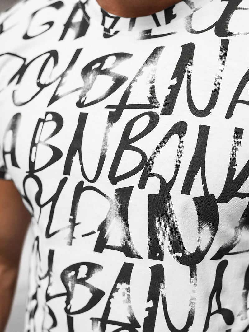 Pánske Tričko Biele OZONEE JS/8T1215/1