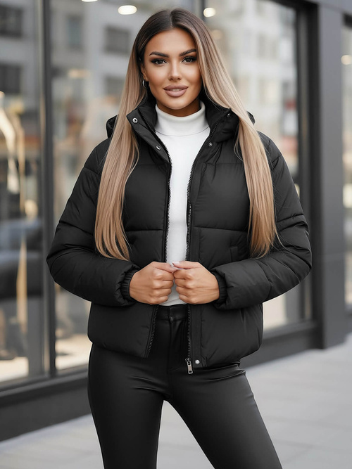 Dámska Bunda Čierna OZONEE JS/16M9188/392Z