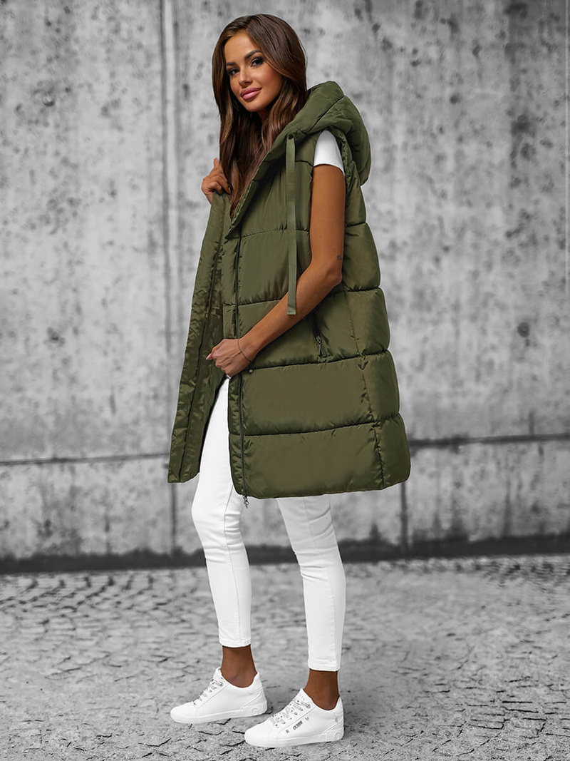 Dámska vesta zelená OZONEE O/81266Z