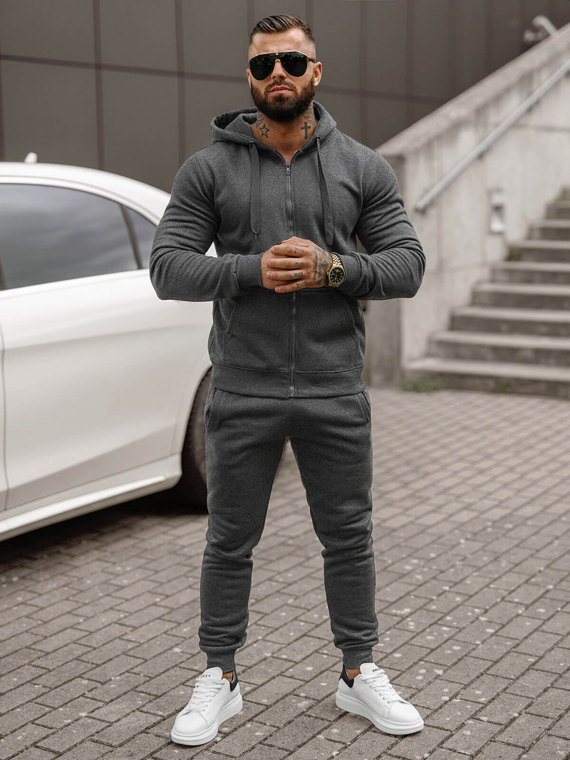 Pánska Tepláková Súprava Grafitová OZONEE JS/68C10386/5Z