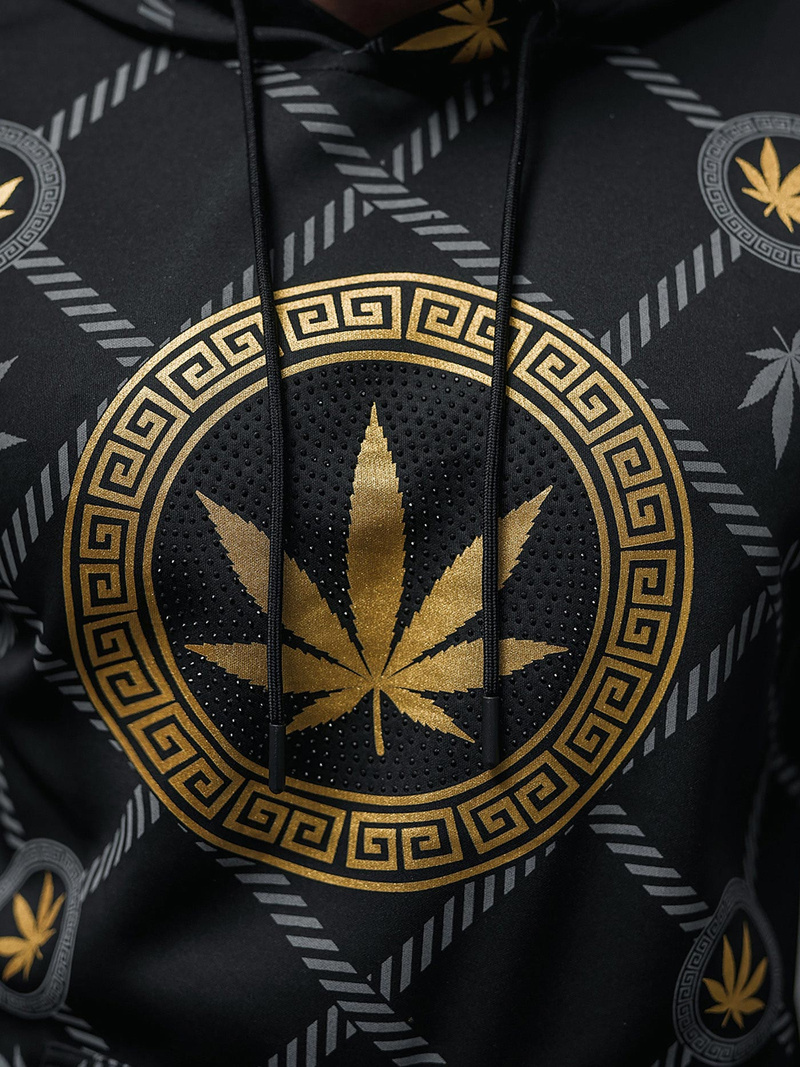 Pánska Mikina Čierna OZONEE O/B267Z