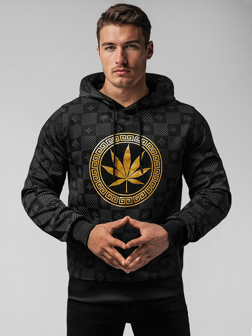 Pánska Mikina Čierna OZONEE O/B265Z