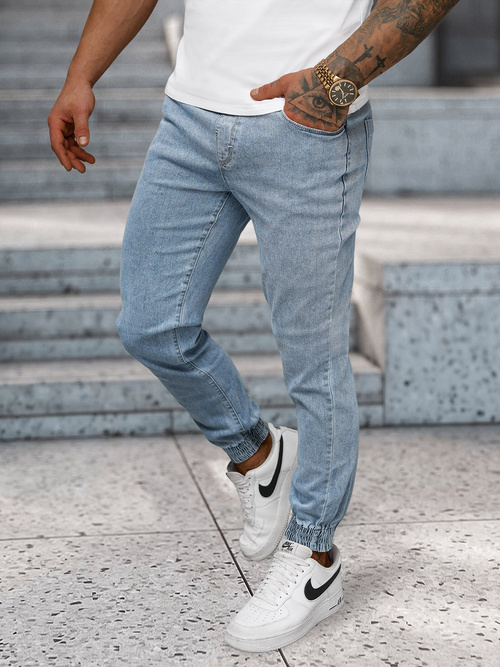 Pánske Jogger Nohavice Svetlo Modré OZONEE NB/MP0272BC