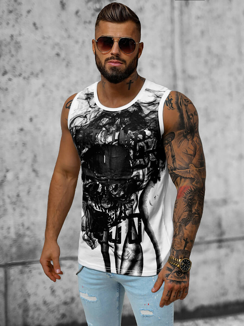 Pánske Tričko Biele OZONEE O/T106/1