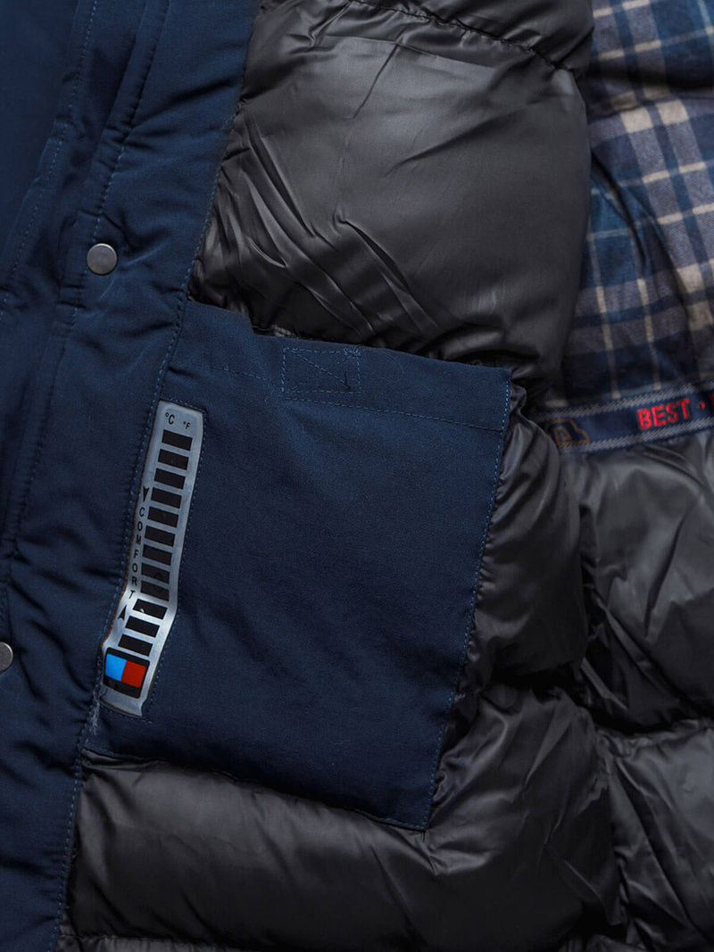 Pánska Bunda Námornícka Modrá OZONEE JS/5M718/215