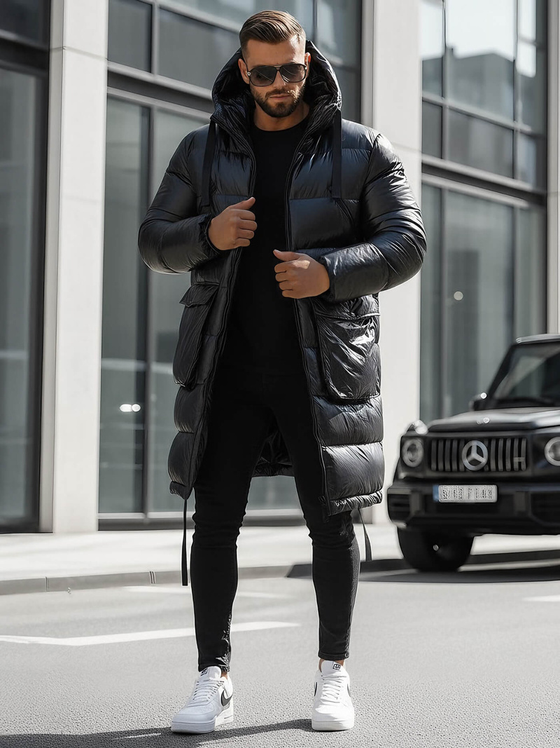 Pánska bunda čierna OZONEE O/M3205Z