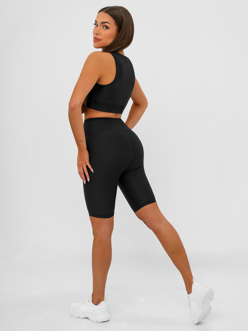 Krátke dámske legíny čierne OZONEE JS/17K597/3