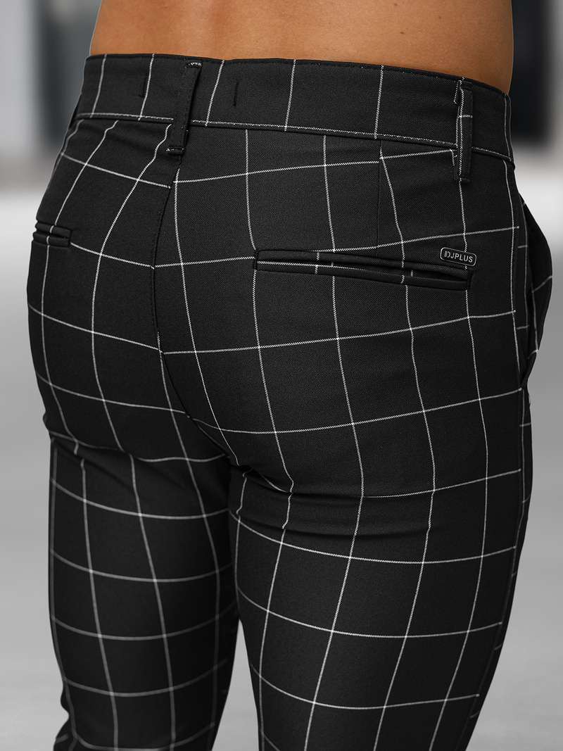 Pánske Chino Nohavice Čierne OZONEE DJ/5505Z