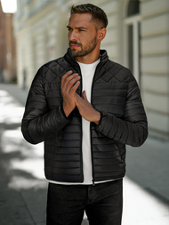 Pánska Bunda Čierna OZONEE JS/16M9328/392B