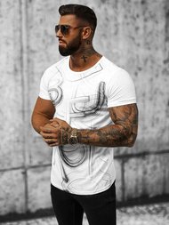 Pánske Tričko Biele OZONEE O/T132/1Z