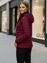 Dámska bunda bordová OZONEE JS/16M9103/01Z