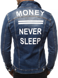 Pánska Riflová bunda tmave Modrá OZONEE G/600