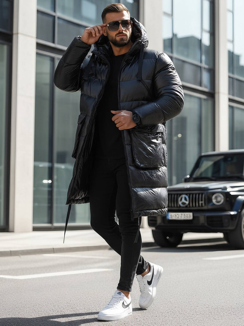 Pánska bunda čierna OZONEE O/M3205Z