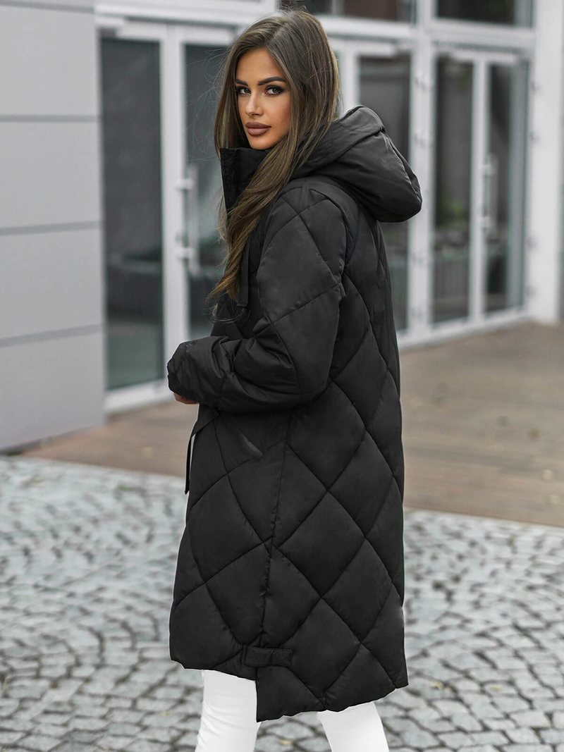 Dámska bunda čierna OZONEE JS/5M3168/392Z