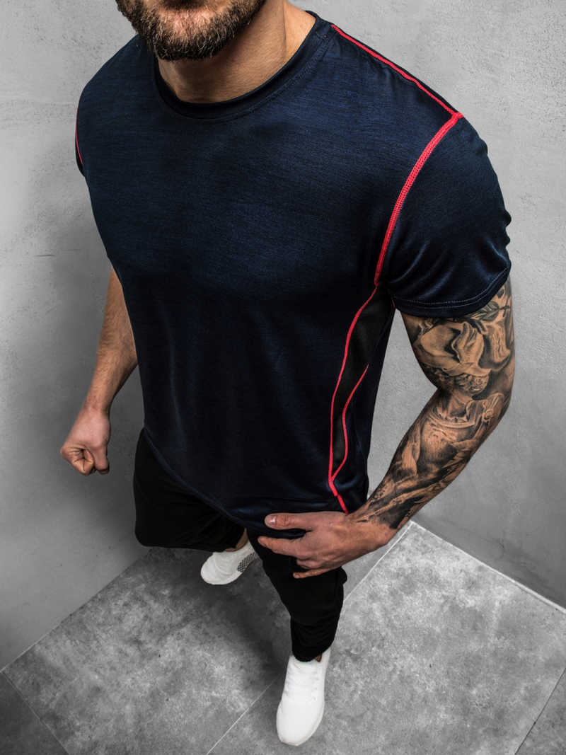 Pánske Tričko Námornícke Modré OZONEE JS/KS2104Z