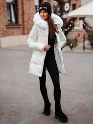 Dámska bunda biela OZONEE JS/16M9099/281