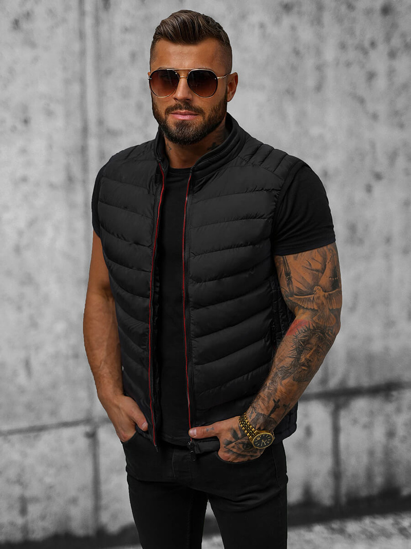 Pánska Vesta Čierna OZONEE N/7133Z