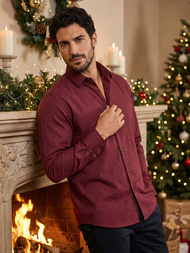 Pánska Košeľa Bordová OZONEE V/V182Z