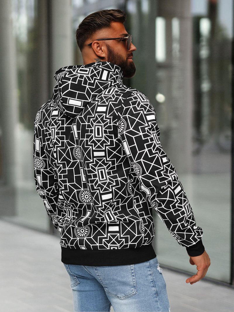 Pánska Mikina Čierna OZONEE JS/8B1236/3