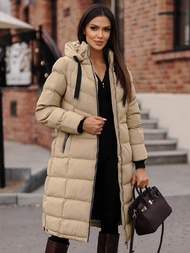 Dámska bunda béžová OZONEE JS/M736/62Z