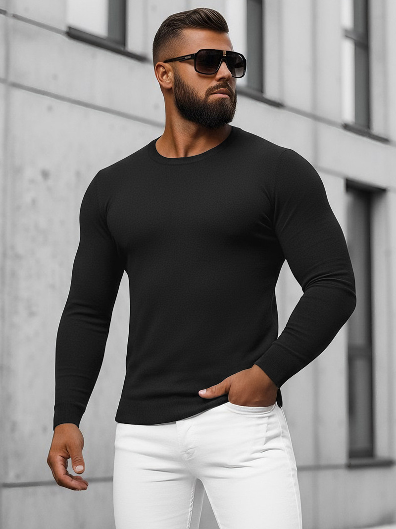 Pánsky Sveter Čierny OZONEE NB/MMB602/4Z