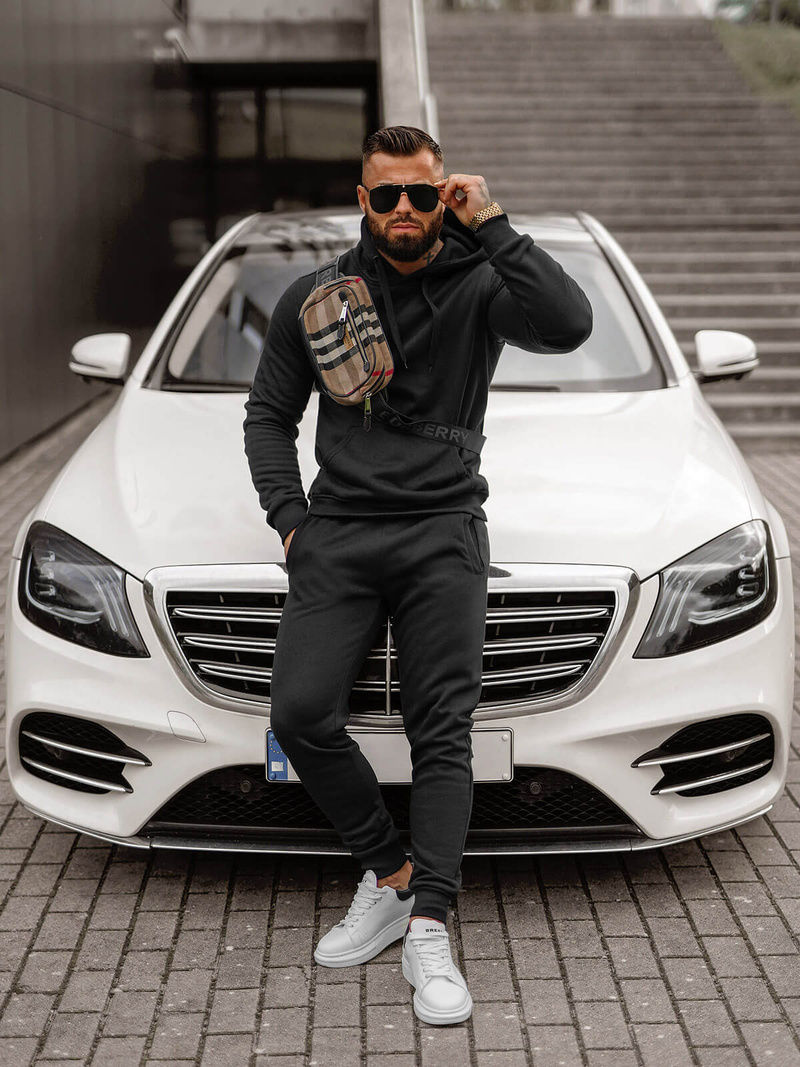 Pánska Tepláková Súprava Čierny OZONEE JS/68C10381/3Z