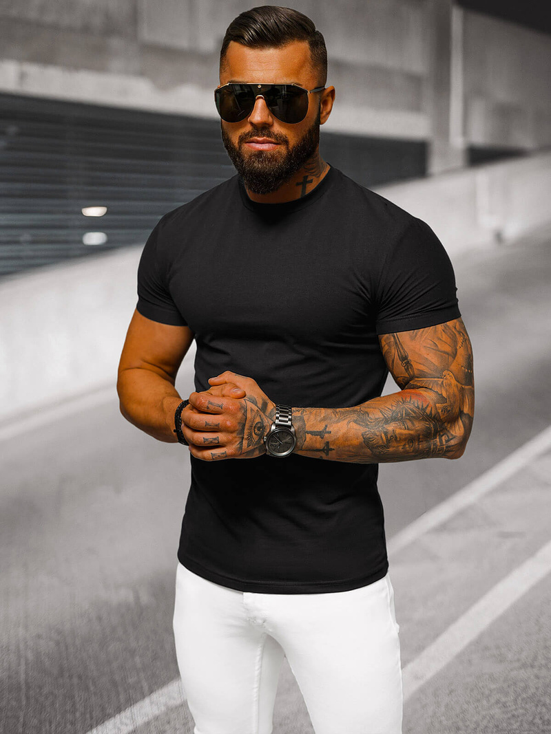 Pánske Tričko Čierne OZONEE NB/MT3001Z