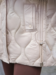 Dámska bunda ecru OZONEE JS/5M3226/62B